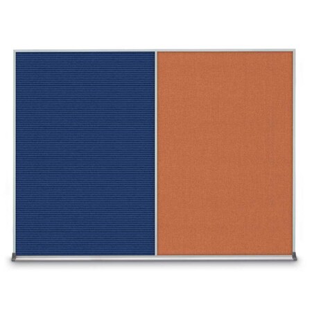 United Visual Products Triple Door Radius Plus Corkboard, 72" x UV8005PLUS-WHITE-ULTMAR